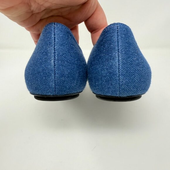 New Stuart Weitzman Emilia Mary Jane Ballerina Flats Denim Sz 10 - Picture 5 of 14